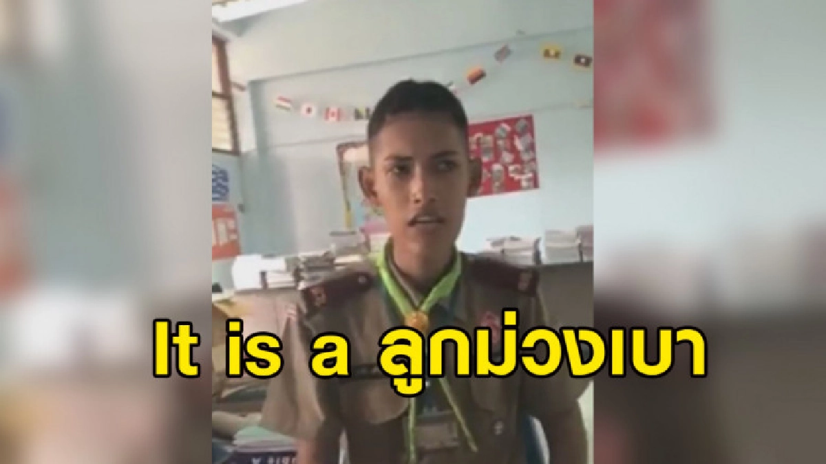 บทสนทนาถาม-ตอบสุดฮา "It is a ลูกม่วงเบา" คุณครูขำท้องแข็ง บทสนทนาถาม-ตอบสุดฮา "It is a ลูกม่วงเบา" คุณครูขำท้องแข็ง