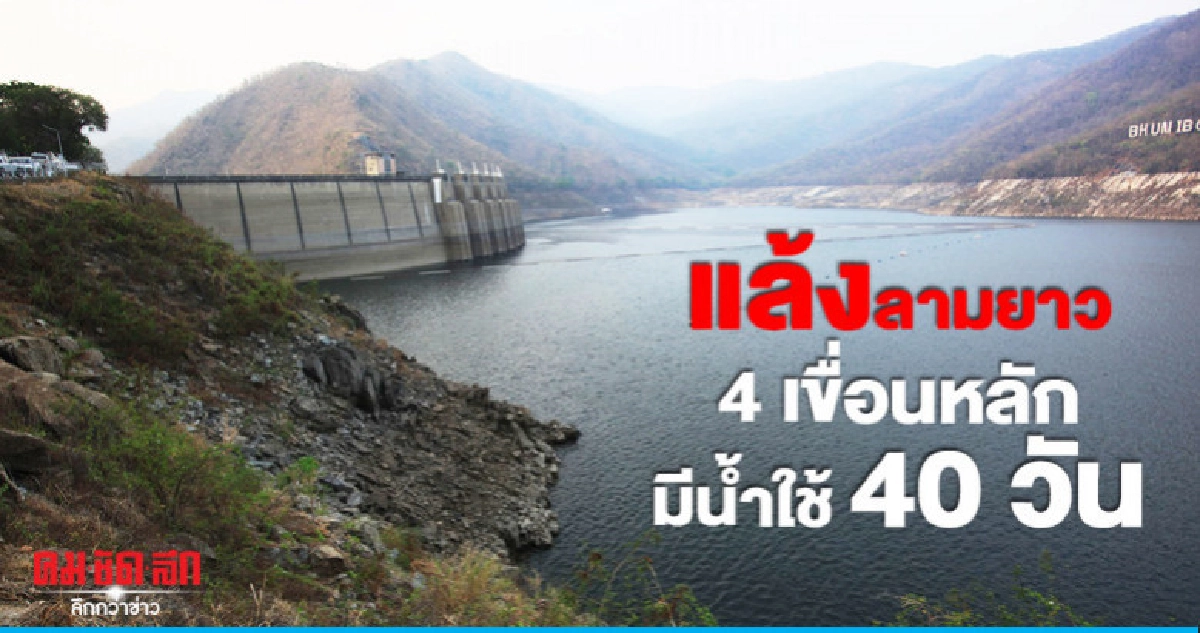 แล้งลามยาว 4 เขื่อนหลักมีน้ำใช้ 40 วัน แล้งลามยาว 4 เขื่อนหลักมีน้ำใช้ 40 วัน