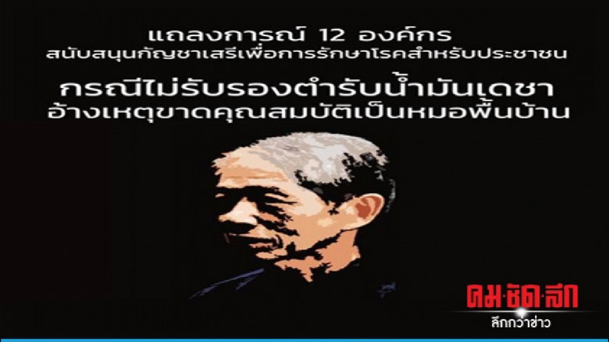 จี้ สธ.แก้ระเบียบหมอพื้นบ้านรับรองสูตรน้ำมันกัญชา หมอเดชา จี้ สธ.แก้ระเบียบหมอพื้นบ้านรับรองสูตรน้ำมันกัญชา หมอเดชา