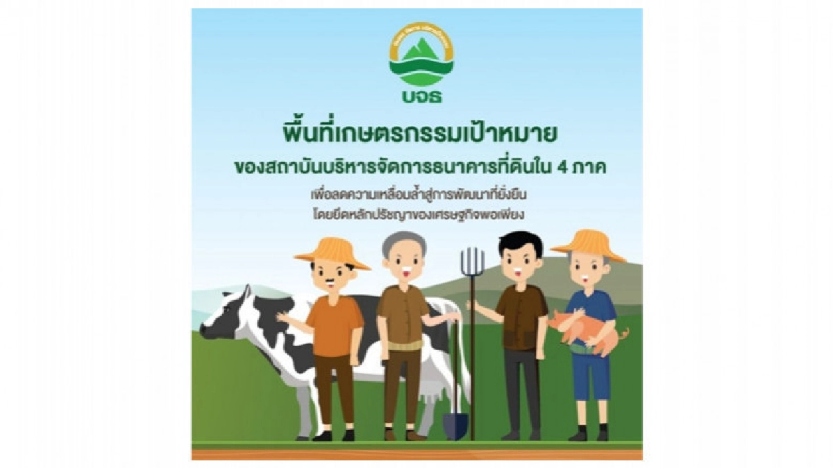 พื้นที่เกษตรกรรมเป้าหมายของ บจธ. ใน 4 ภาค พื้นที่เกษตรกรรมเป้าหมายของ บจธ. ใน 4 ภาค