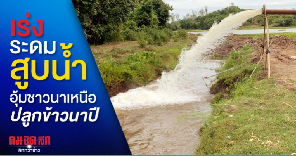 เร่งสูบน้ำอุ้ม'ชาวนาเหนือ'ปลูกข้าวนาปี เร่งสูบน้ำอุ้ม'ชาวนาเหนือ'ปลูกข้าวนาปี