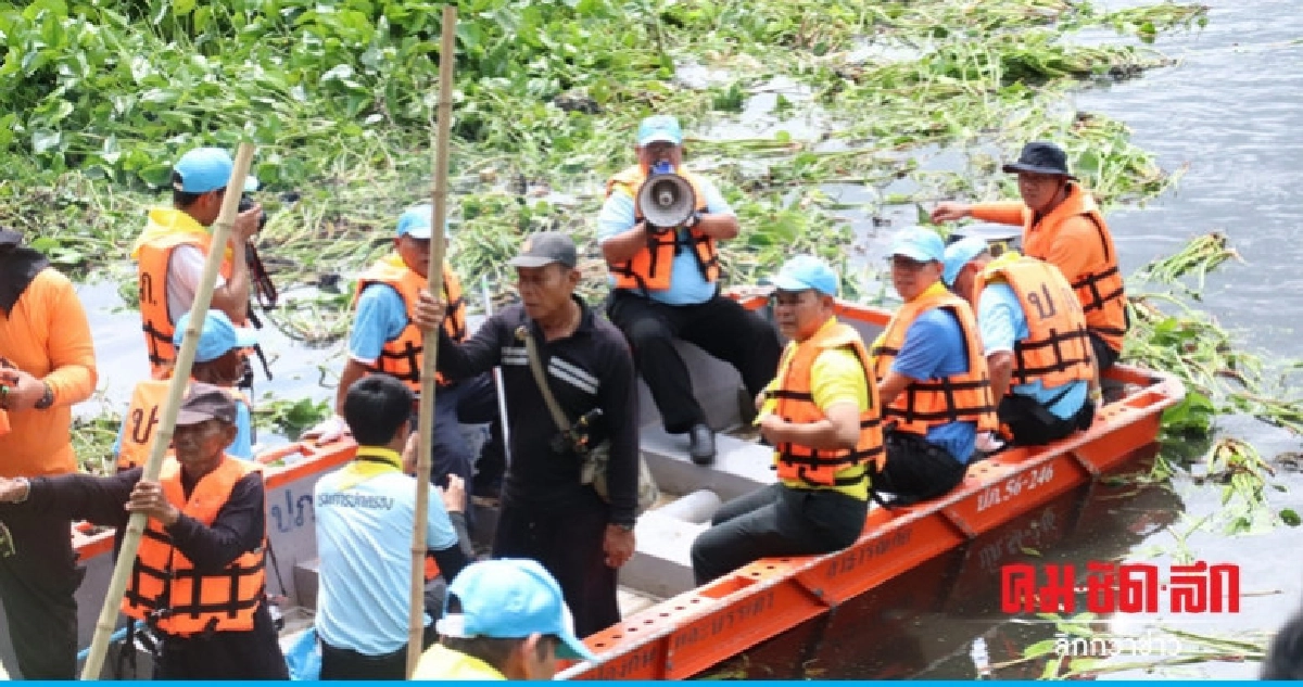 ลุยกำจัดผักตบชวาทำความดีเนื่องในวันแม่แห่งชาติ ลุยกำจัดผักตบชวาทำความดีเนื่องในวันแม่แห่งชาติ
