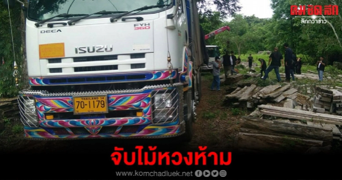 จับไม้หวงห้ามยึดอุปกรณ์กระทำผิดดำเนินคดี