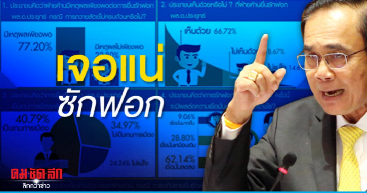 ปชช.หนุนซักฟอก "บิ๊กตู่" ถวายสัตย์ไม่ครบ