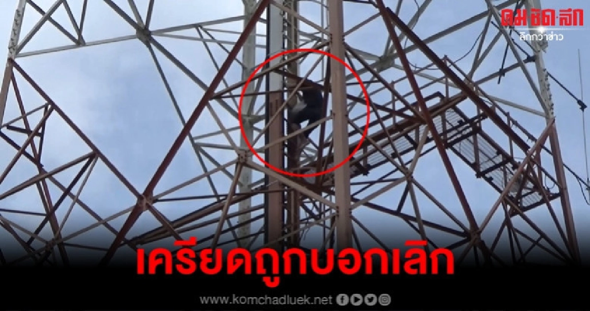 หนุ่มเครียดแฟนทิ้ง ปีนเสาสัญญาณสูง 50 เมตร หนุ่มเครียดแฟนทิ้ง ปีนเสาสัญญาณสูง 50 เมตร