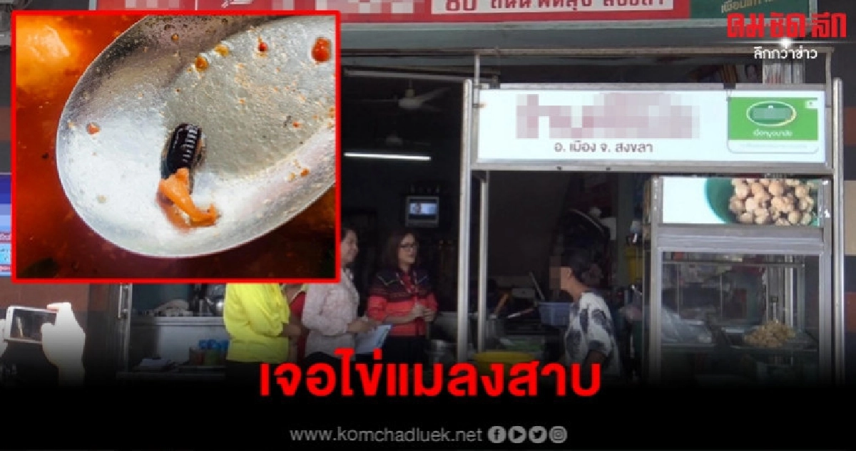 อ้วกแทบพุ่ง ลูกค้าโพสต์เจอไข่แมลงสาบในเย็นตาโฟเจ้าดัง