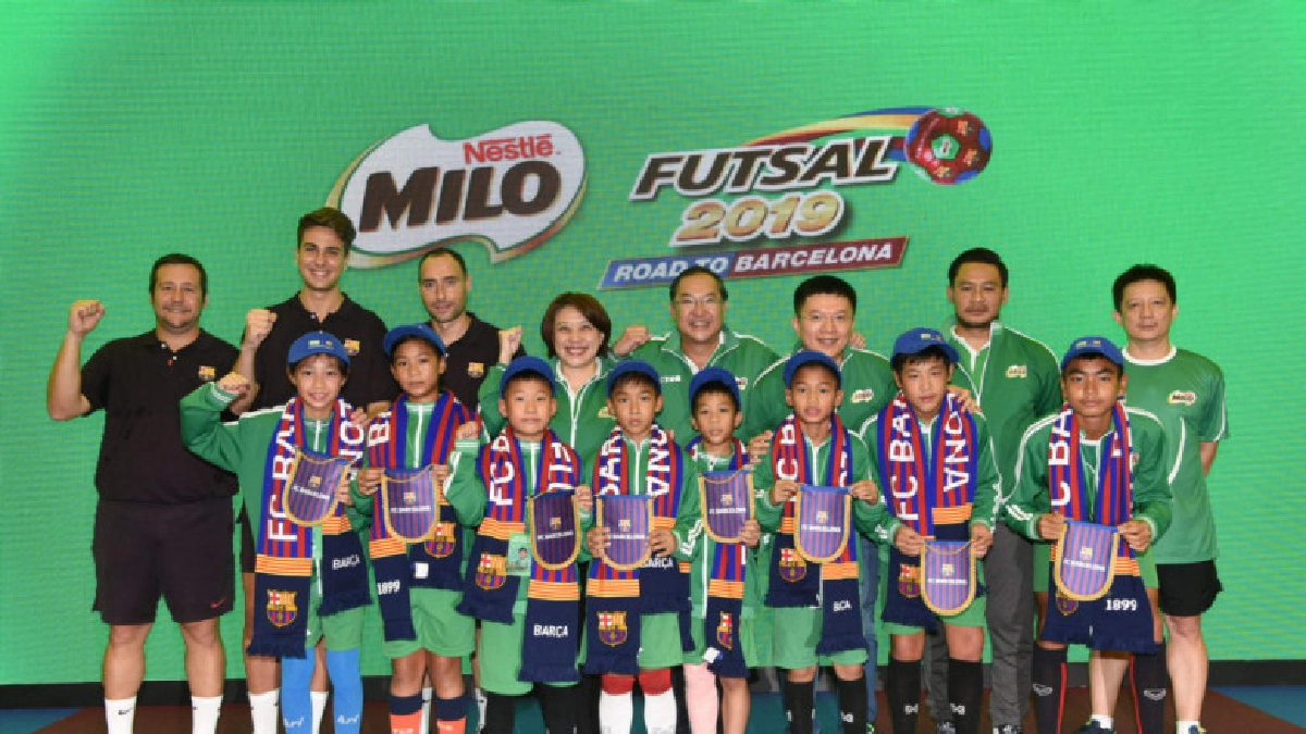 50 นักฟุตซอลเยาวชนไทยเข้า 'ไมโล แคมป์' ฝึกทักษะกับโค้ชบาร์ซา