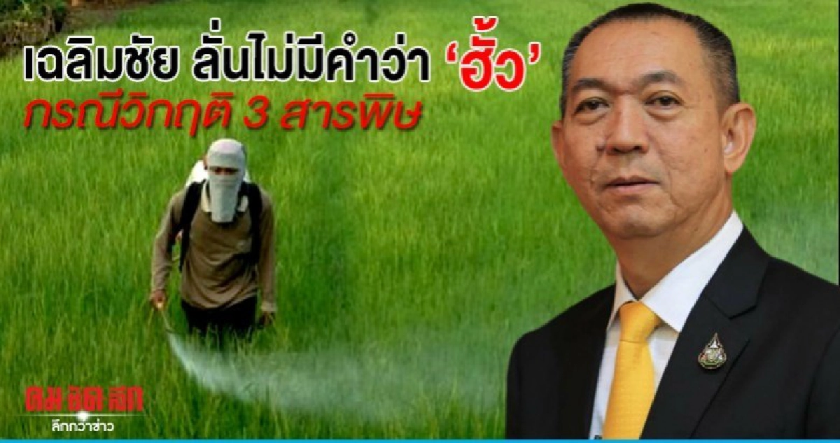 เฉลิมชัย ลั่นไม่มีคำว่า "ฮั้ว"กรณีวิกฤติ3สารพิษ  