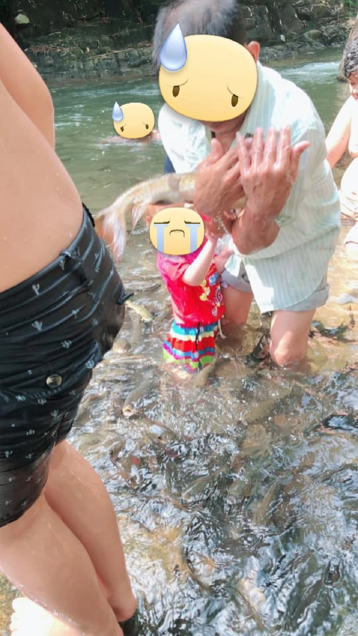 ดราม่าสนั่น  นักท่องเที่ยวจับปลาใน น้ำตกพริ้ว ขึ้นมาถ่ายรูป