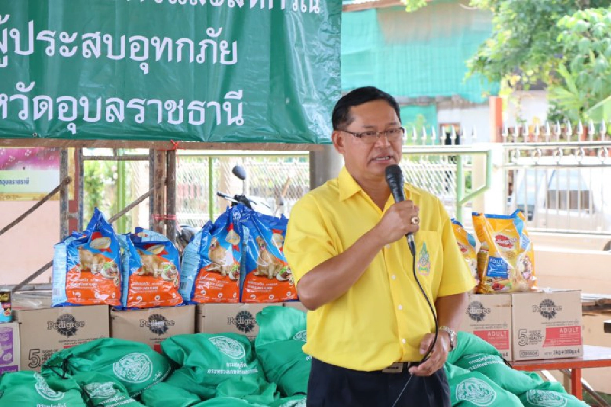 ปศุสัตว์ ออกปฏิบัติงานช่วยเหลือสัตว์ประสบอุทกภัยในจ.อุบลฯ