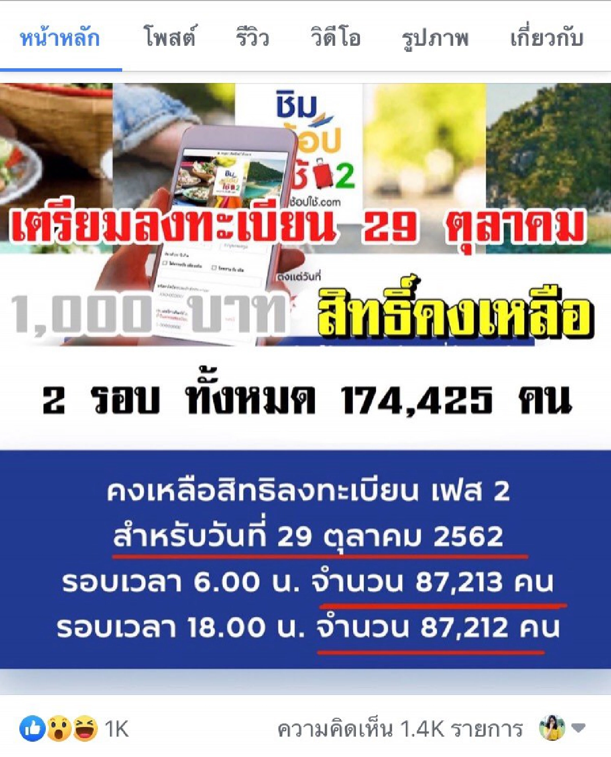 ชิมช้อปใช้ เหลือสิทธิ์รอบละ 8 หมื่นราย