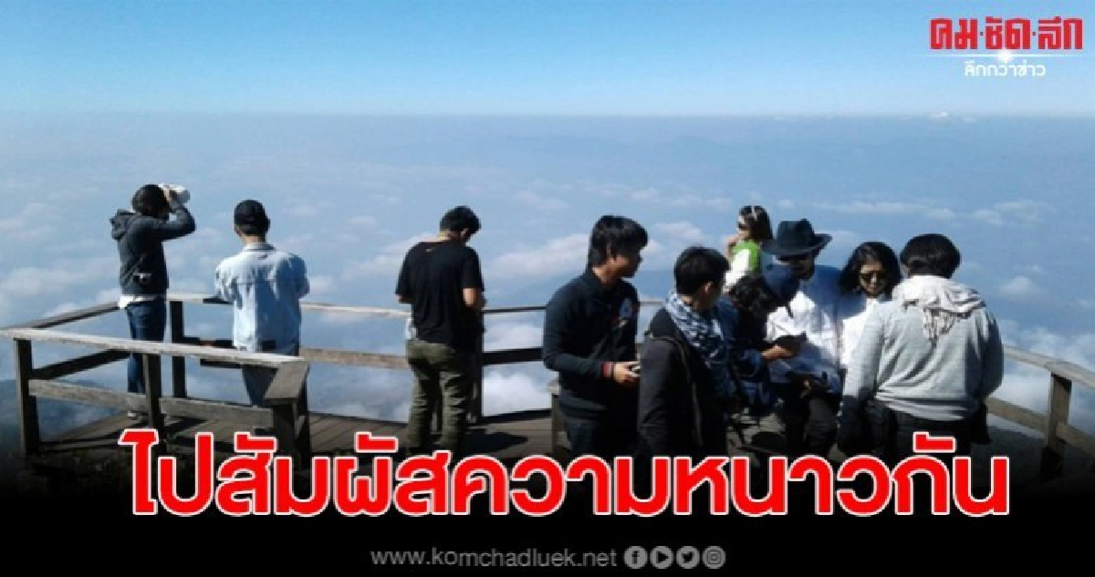 ดอยอินทนนท์ลดวูบยะเยือกเหลือ 5 องศาฯ คนคึกคักแห่ชมแสงแรก ดอยอินทนนท์ลดวูบยะเยือกเหลือ 5 องศาฯ คนคึกคักแห่ชมแสงแรก