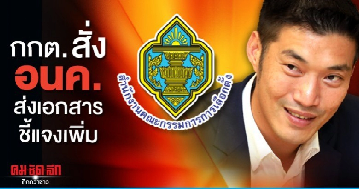 มติ กกต.ให้ 'ธนาธร' ชี้แจงเอกสารเพิ่ม ปมให้พรรคกู้เงิน