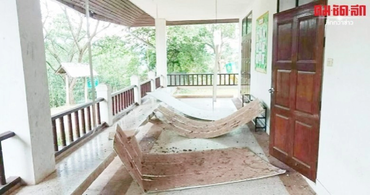 อาคารโรงเรียนตชด.ร้อยปีพังเสียหาย อาคารโรงเรียนตชด.ร้อยปีพังเสียหาย