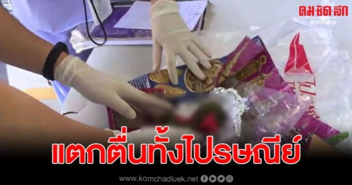 พบวัตถุต้องสงสัย คล้ายซากเด็กทารก ยัดกล่องพัสดุ