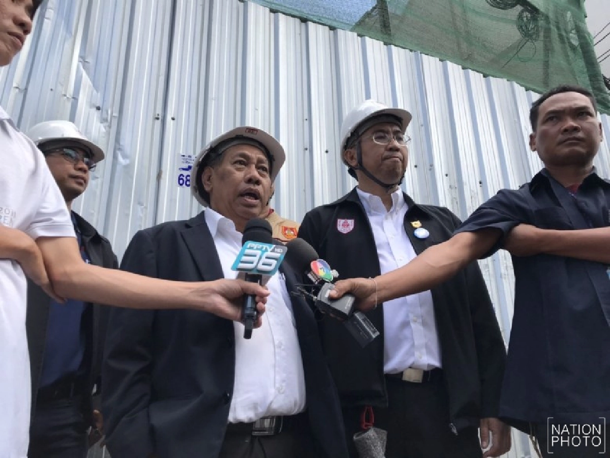 วสท. ตรวจไซต์ก่อสร้างเครนชักรอกทับคนงานเจ็บ 3