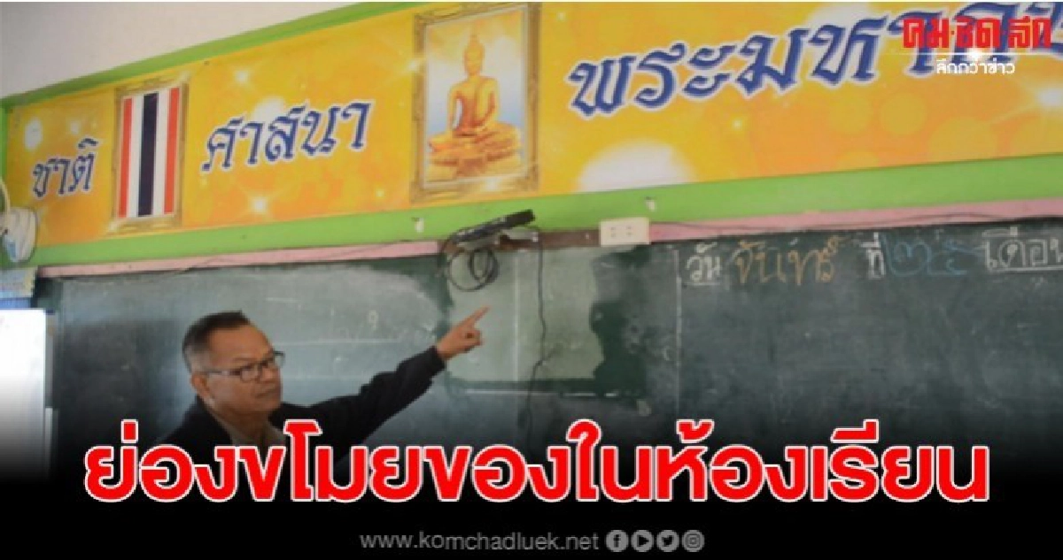 โจรใจร้ายย่องขโมยสื่อการเรียน ของเด็กๆไป โจรใจร้ายย่องขโมยสื่อการเรียน ของเด็กๆไป