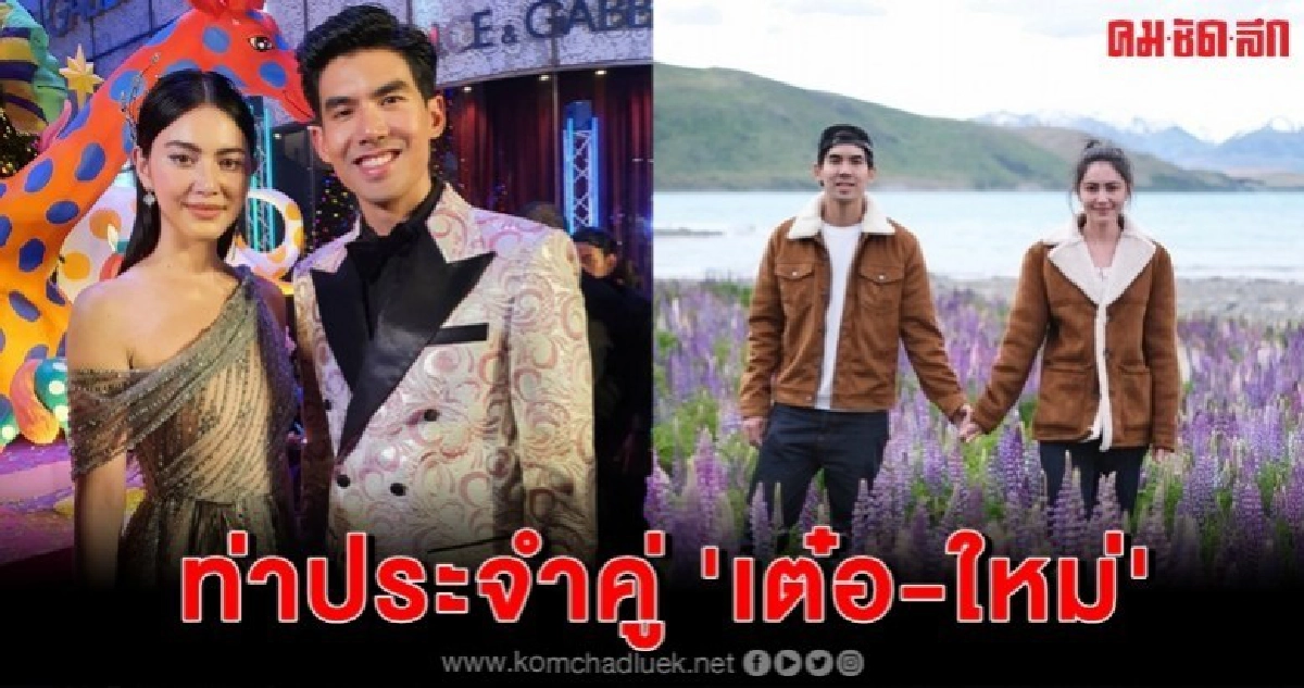 ท่าจับมือซิกเนอเจอร์ของคู่ 'ใหม่-เต๋อ' 