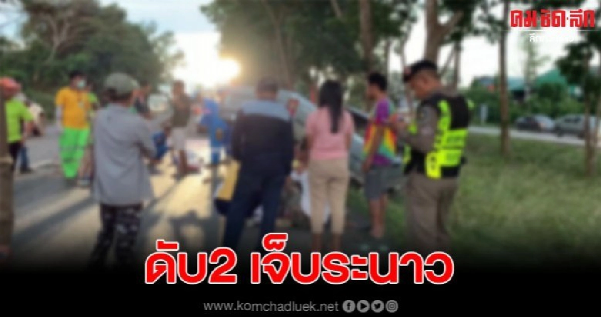หนุ่มซิ่งกระบะกลับจากรพ. เสียหลักชนต้นไม้ ดับ2เจ็บระนาว หนุ่มซิ่งกระบะกลับจากรพ. เสียหลักชนต้นไม้ ดับ2เจ็บระนาว