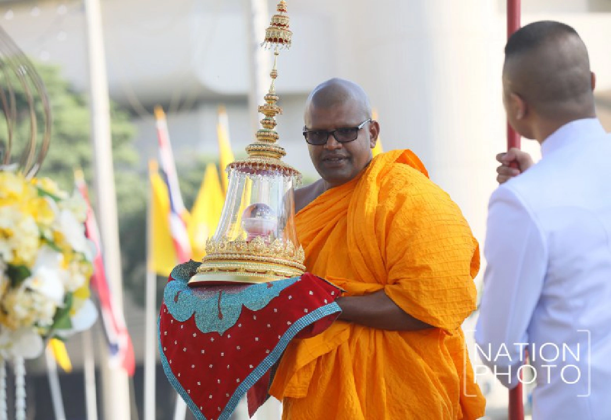 ชมภาพริ้วขบวนแห่ปฐมอัญเชิญ'พระบรมเกศาธาตุ'จากศรีลังกา