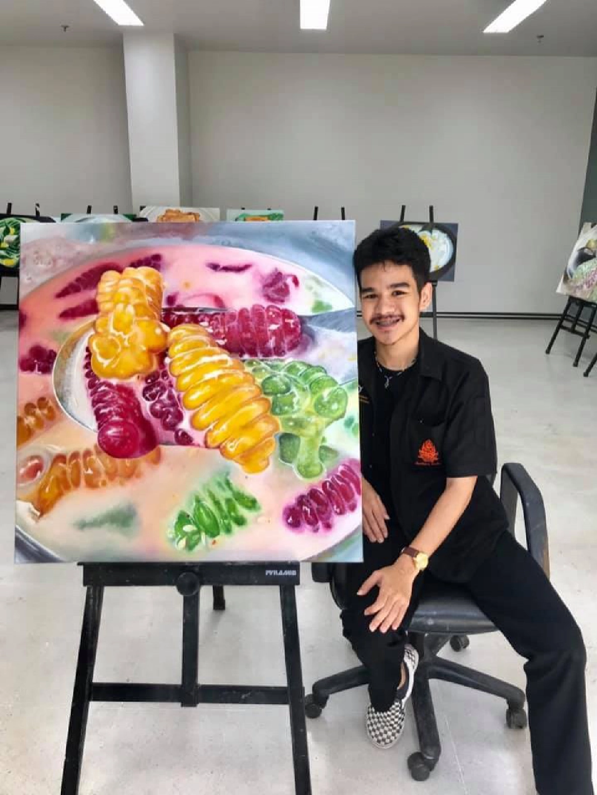 สุดทึ่ง แห่แชร์ภาพวาดรูปขนมหวานฝีมือ นศ.เหมือนของจริงมากๆ