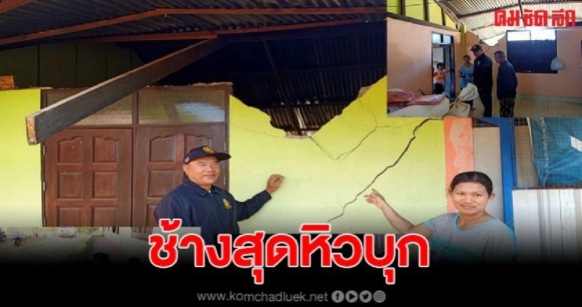 ช้างป่า โร่บุกพังบ้าน ฉกข้าวเปลือกกินกลางดึก ช้างป่า โร่บุกพังบ้าน ฉกข้าวเปลือกกินกลางดึก