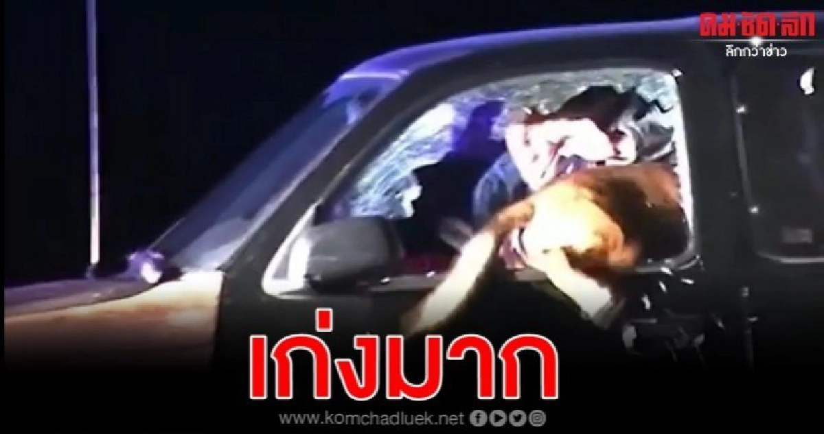 ไม่กลัวสักนิด สุนัขเค-9 กระโจนผ่านหน้าต่างจับผู้ร้ายในรถ