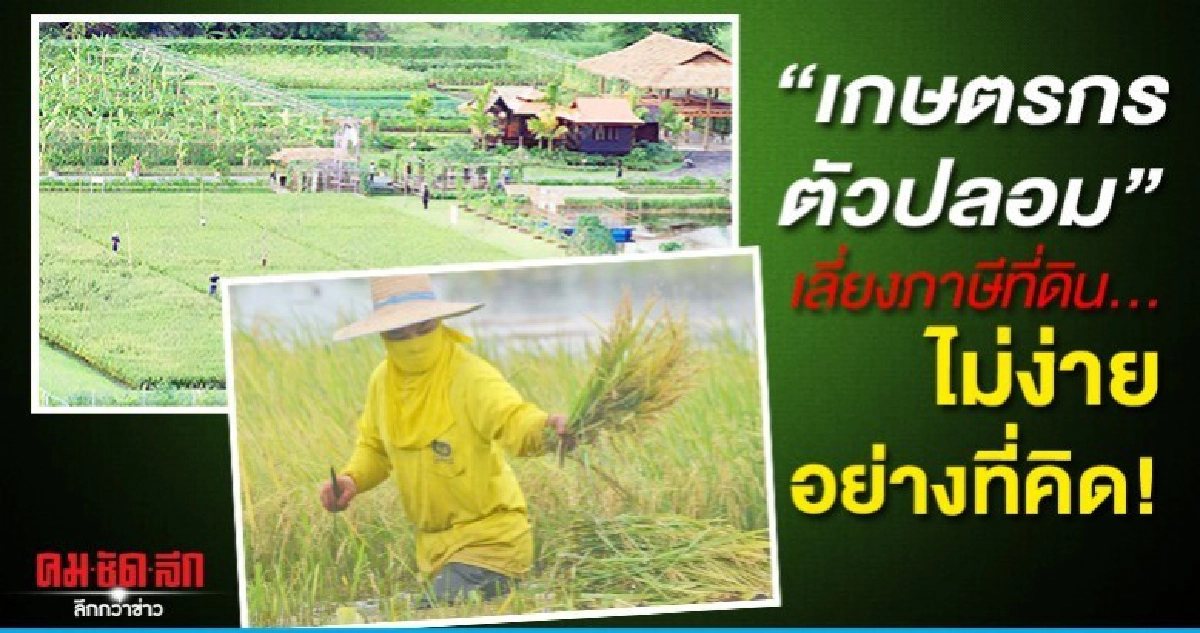 เกษตรกรตัวปลอม  เลี่ยงภาษีที่ดิน... ไม่ง่ายอย่างที่คิด