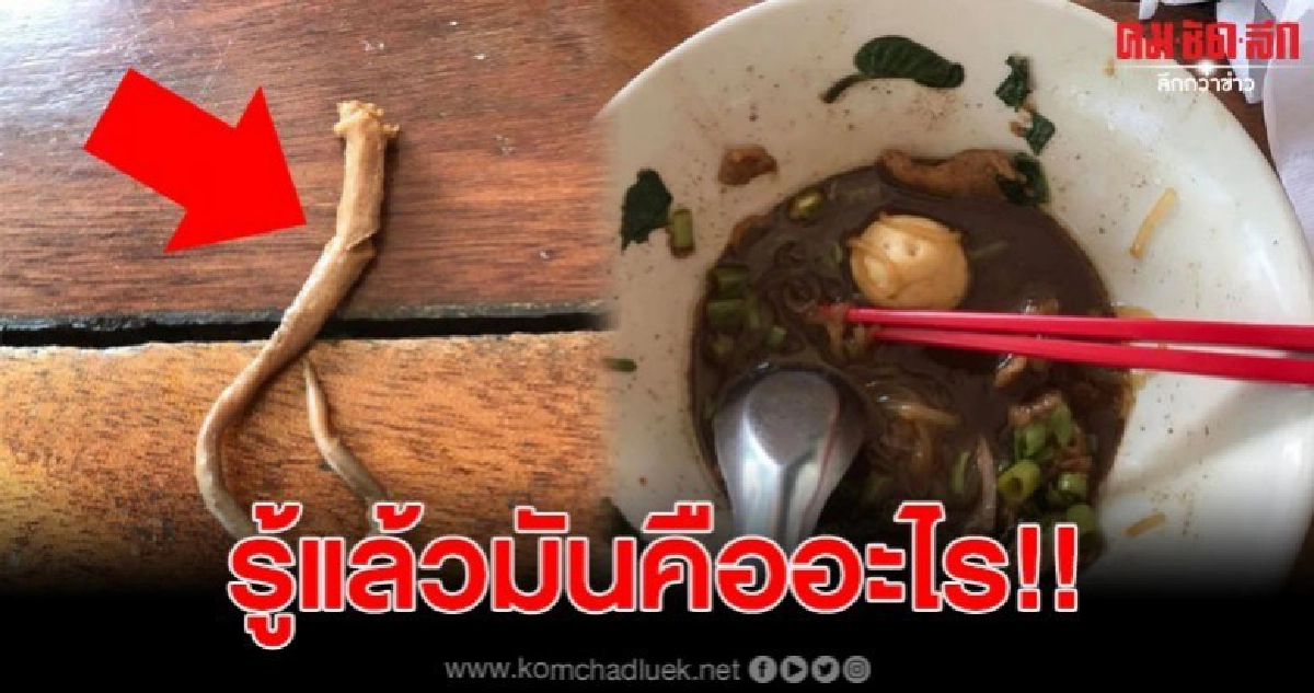 ลูกค้าเจอสิ่งแปลกปลอมในชามก๋วยเตี๋ยว ล่าสุดผลตรวจออกแล้ว ลูกค้าเจอสิ่งแปลกปลอมในชามก๋วยเตี๋ยว ล่าสุดผลตรวจออกแล้ว