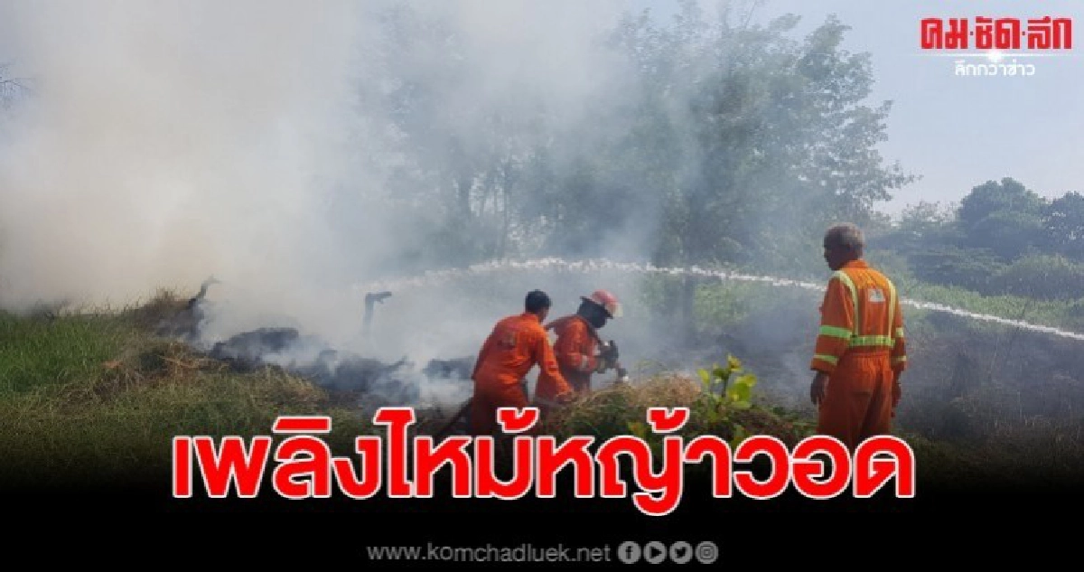 ไฟไหม้หญ้าเกือบเสียรถ พุทธบูชา 23 สน.บางมด ไฟไหม้หญ้าเกือบเสียรถ พุทธบูชา 23 สน.บางมด