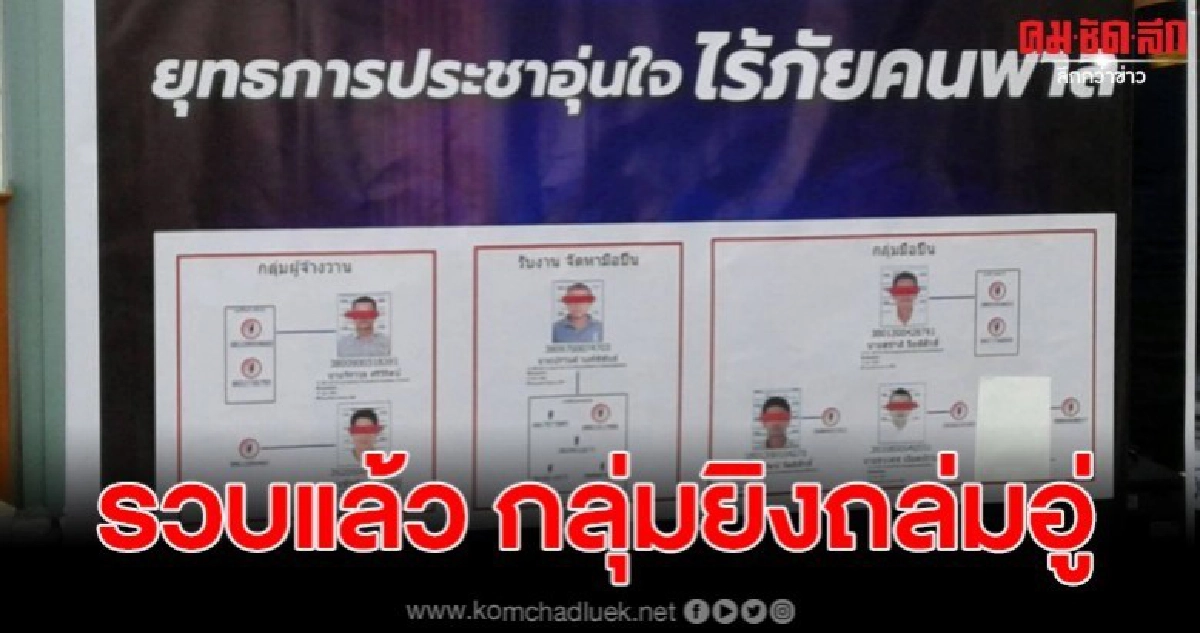 รวบ 7 ผู้ต้องหา กลุ่มยิงถล่มเจ้าของอู่ แยกสอบเข้ม