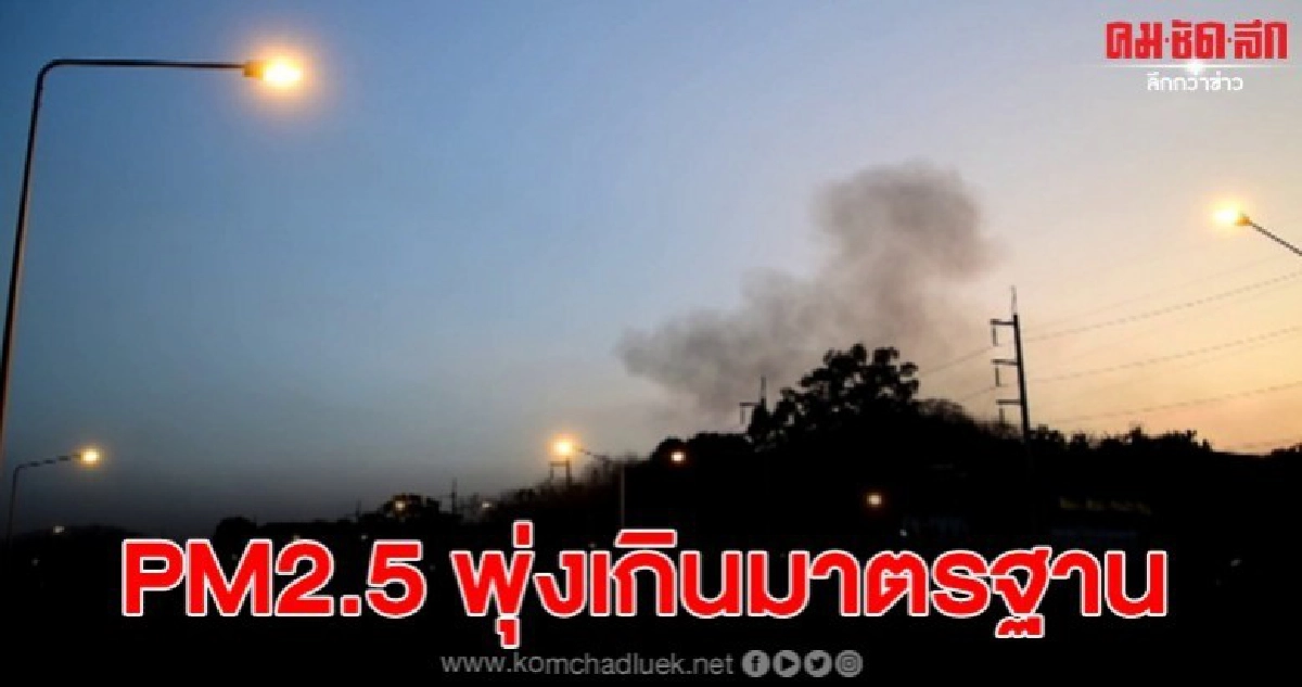 ค่าฝุ่น PM2.5 พุ่งเกินมาตรฐาน 121.67 ค่าฝุ่น PM2.5 พุ่งเกินมาตรฐาน 121.67