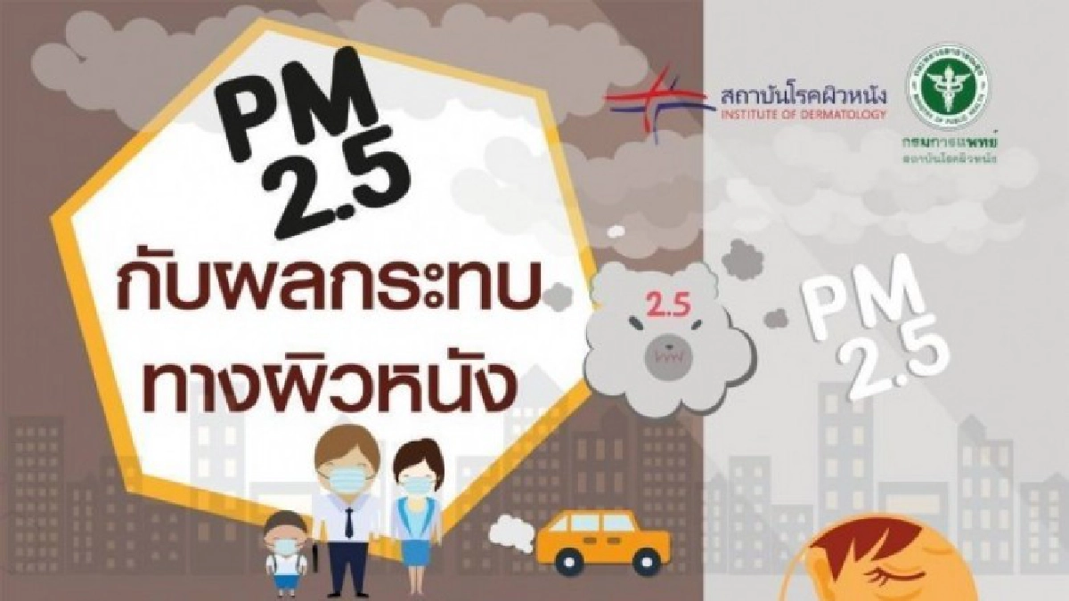 กรมการแพทย์ ชี้ ฝุ่นPM 2.5 ส่งผลกระทบต่อผิวหนัง กรมการแพทย์ ชี้ ฝุ่นPM 2.5 ส่งผลกระทบต่อผิวหนัง