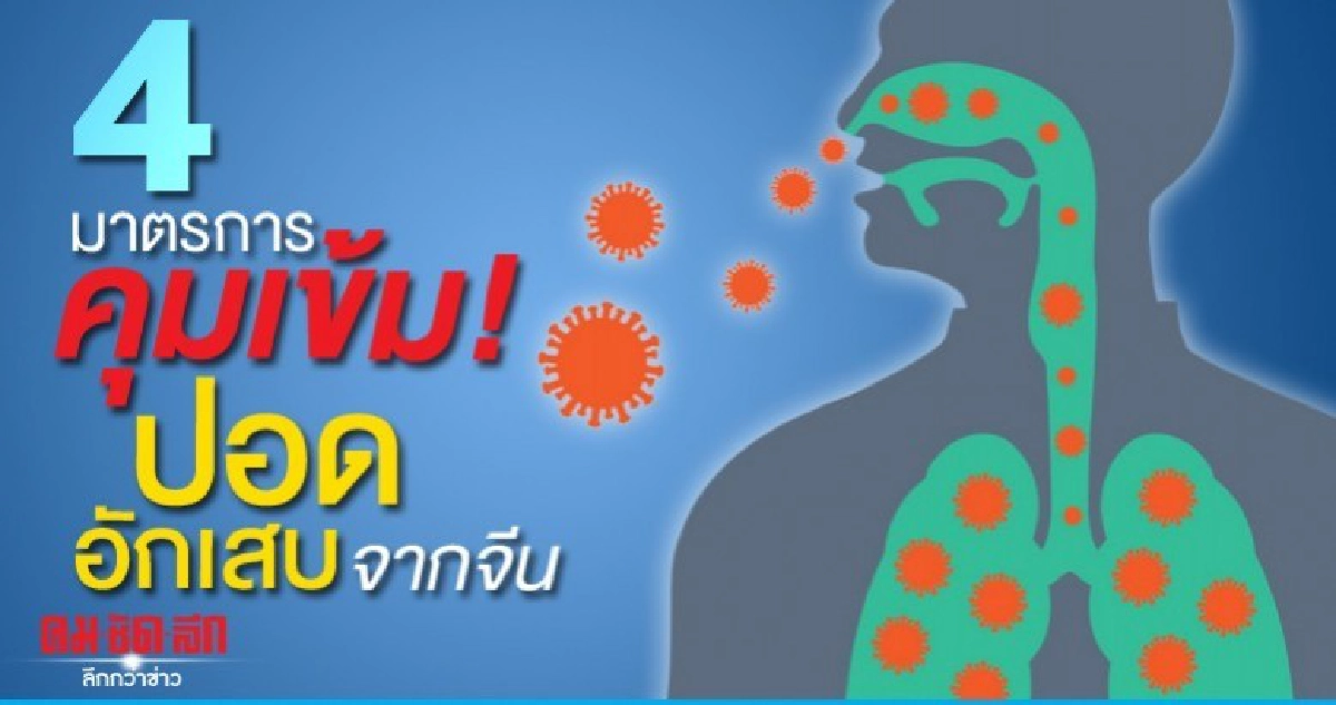'4มาตรการ' เฝ้าระวังโรคปอดอักเสบจากจีน '4มาตรการ' เฝ้าระวังโรคปอดอักเสบจากจีน