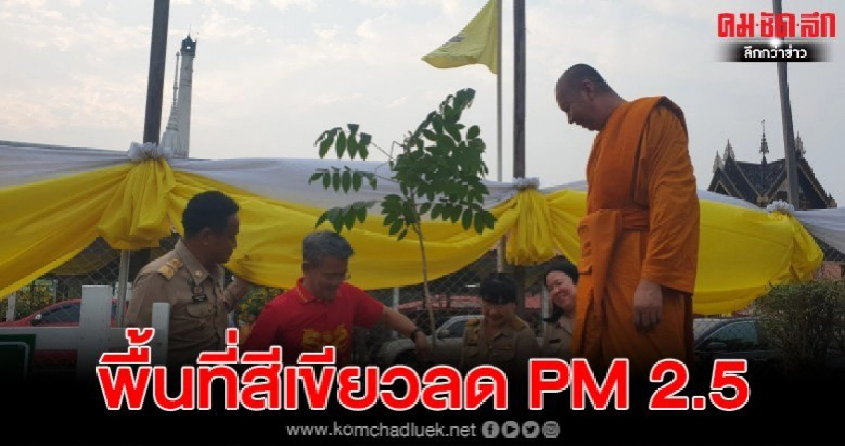 สมุทรสาครใช้มาตรการบวรร่วมปลูกต้นไม้ดูดฝุ่น สมุทรสาครใช้มาตรการบวรร่วมปลูกต้นไม้ดูดฝุ่น