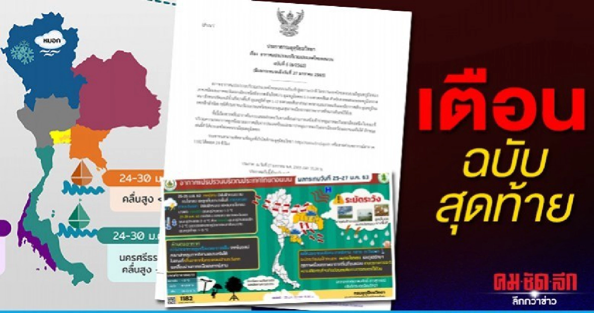 เข้าสู่สภาวะปกติ กรมอุตุฯ เตือนอากาศแปรปรวนฉบับสุดท้าย เข้าสู่สภาวะปกติ กรมอุตุฯ เตือนอากาศแปรปรวนฉบับสุดท้าย