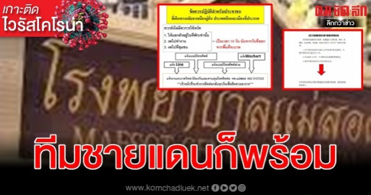 ปิดประเทศไม่ใช่ทางออกหมอชายแดนเล่าพร้อมรับมือไวรัสโคโรน่า ปิดประเทศไม่ใช่ทางออกหมอชายแดนเล่าพร้อมรับมือไวรัสโคโรน่า