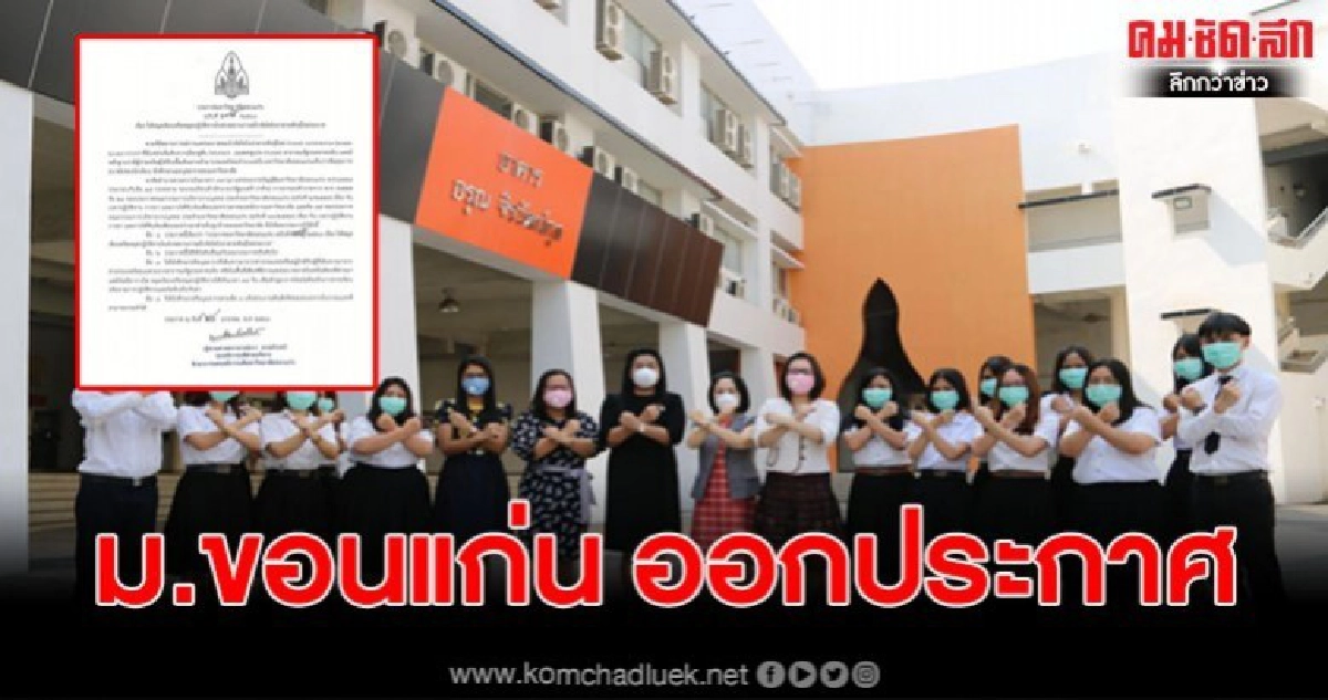 มข.ประกาศ นศ.ที่กลับจากจีนหยุดพักได้ 'เฝ้าระวังไวรัสโคโรน่า'