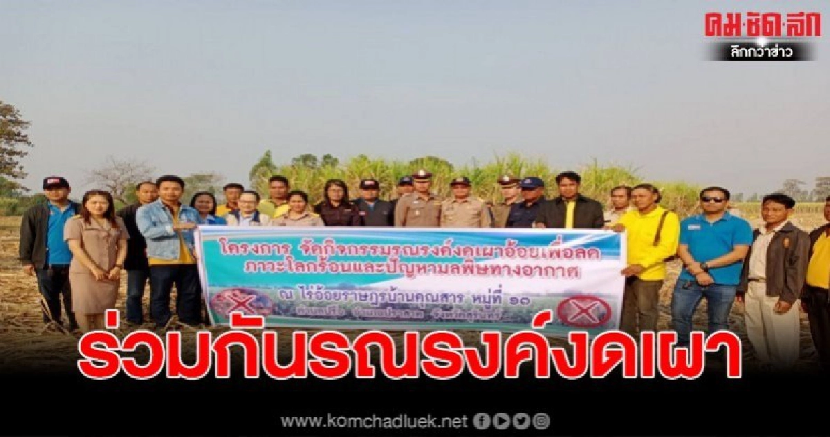 โรงงานน้ำตาลจับมือกับอำเภอปราสาท รณรงค์งดเผาอ้อย โรงงานน้ำตาลจับมือกับอำเภอปราสาท รณรงค์งดเผาอ้อย