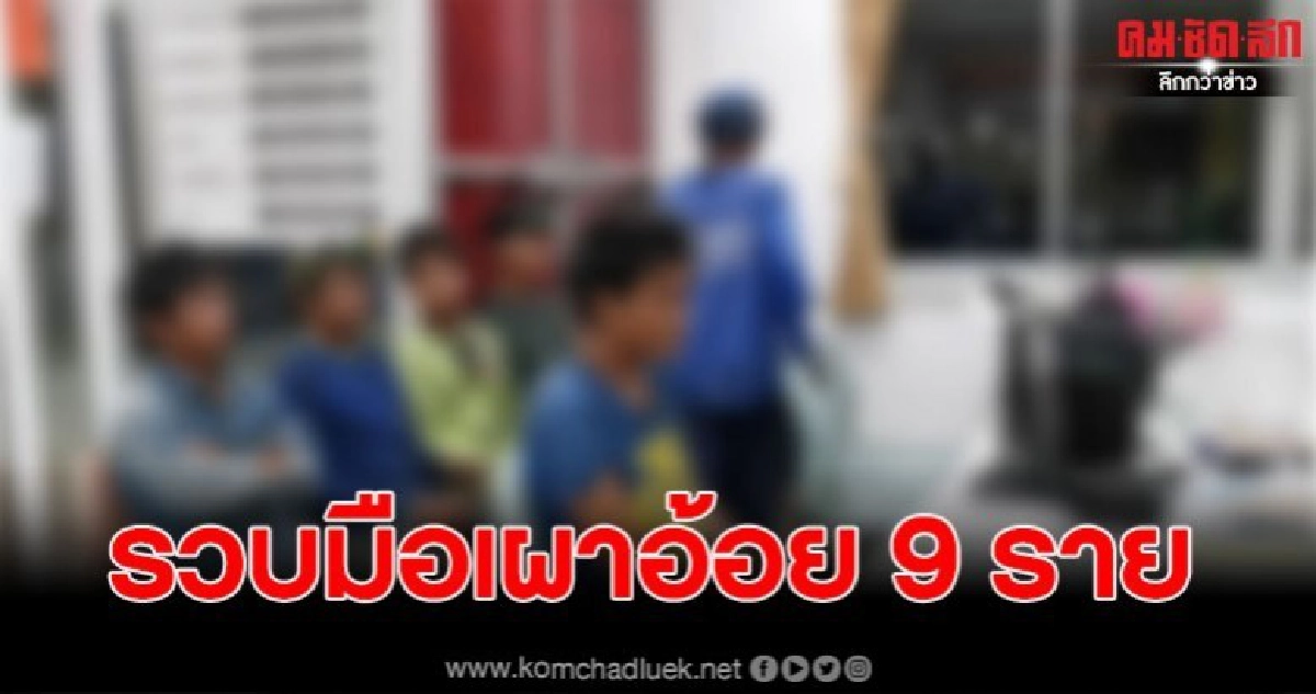รวบมือดี 9 ราย กำลังจุดไฟเผาอ้อย 45 ไร่ รวบมือดี 9 ราย กำลังจุดไฟเผาอ้อย 45 ไร่