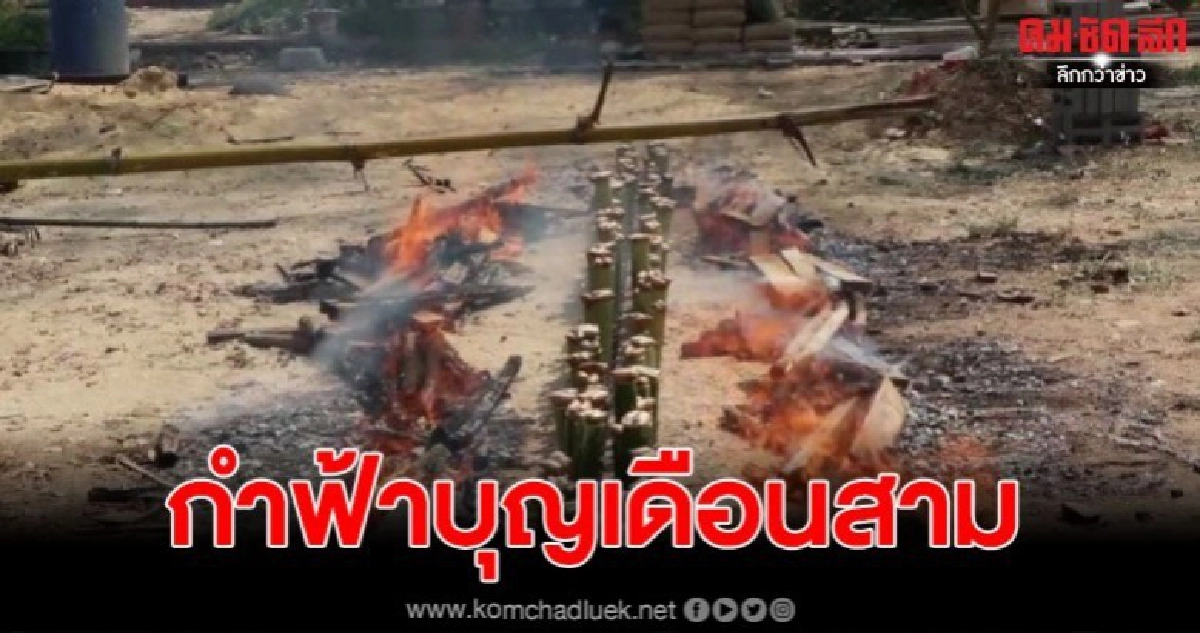 อ่างทอง ชาวบ้านลาวสืบสานประเพณีกำฟ้าบุญเดือนสาม เผาข้าวหลามปิ้งข้าวจี่ถวายบัตรพลีเทวดา อ่างทอง ชาวบ้านลาวสืบสานประเพณีกำฟ้าบุญเดือนสาม เผาข้าวหลามปิ้งข้าวจี่ถวายบัตรพลีเทวดา