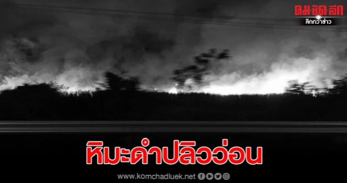 เผาอ้อยรายวันที่เลยฝุ่นละอองขนาดเล็กและหิมะดำปลิวว่อน