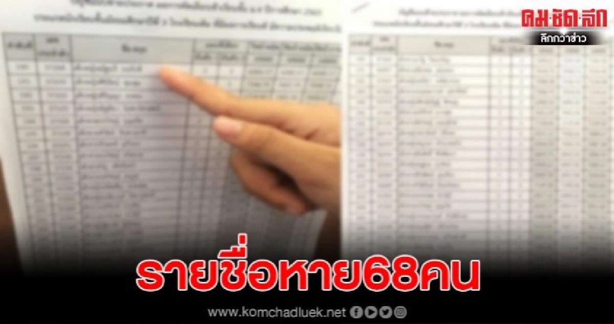 โวยรร.ชื่อดังทำชื่อนร.สอบคัดเลือกขึ้นหาย68คน โวยรร.ชื่อดังทำชื่อนร.สอบคัดเลือกขึ้นหาย68คน