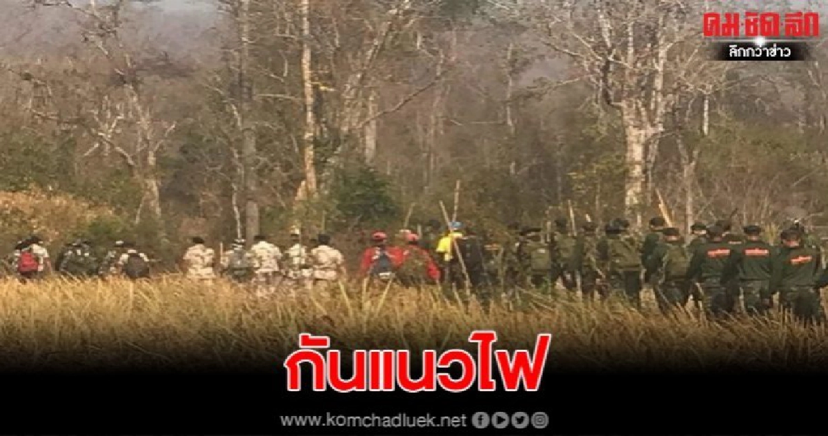 ภูกระดึงปล่อยแถวชุดทำแนวกันไฟและดับไฟป่ารอบอุทยานฯ