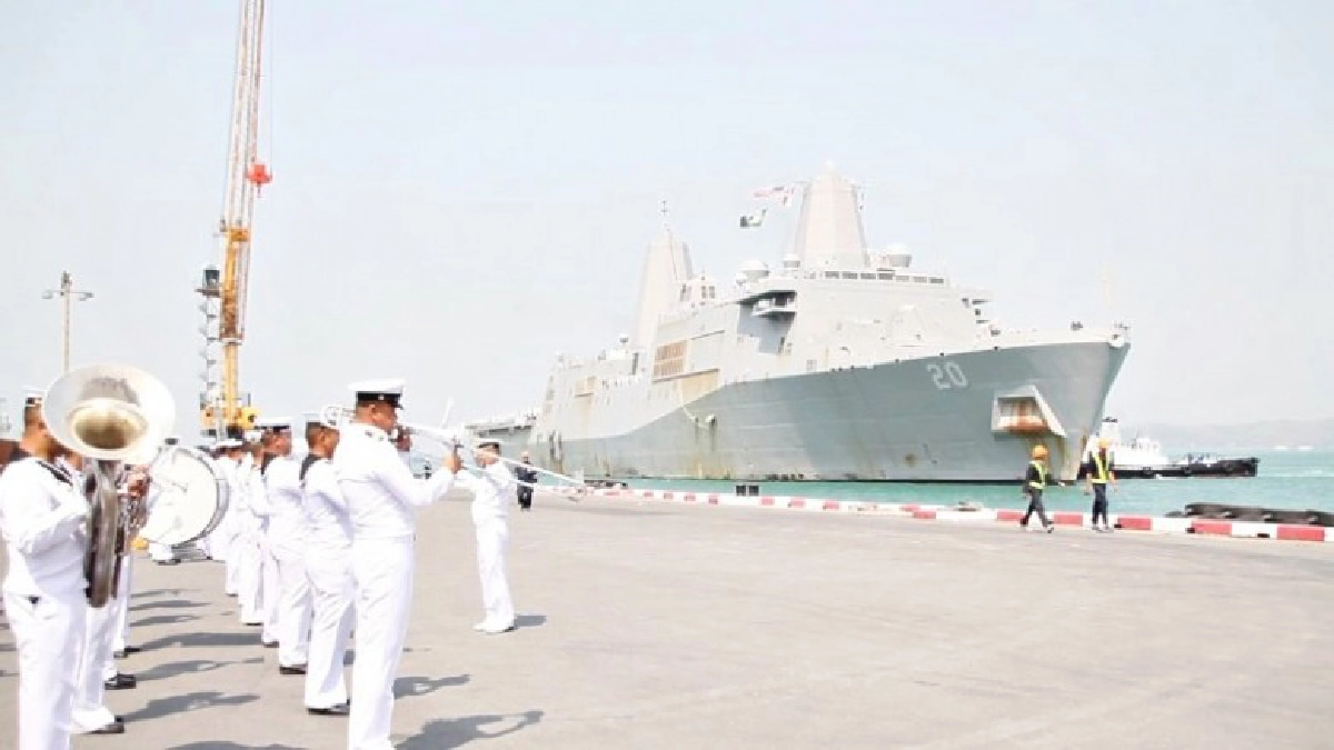 กองทัพเรือไทย ต้อนรับเรือ Uss Green Bay สหรัฐ เข้าร่วมฝึกคอบบร้าโกลด์ 2020 กองทัพเรือไทย ต้อนรับเรือ Uss Green Bay สหรัฐ เข้าร่วมฝึกคอบบร้าโกลด์ 2020