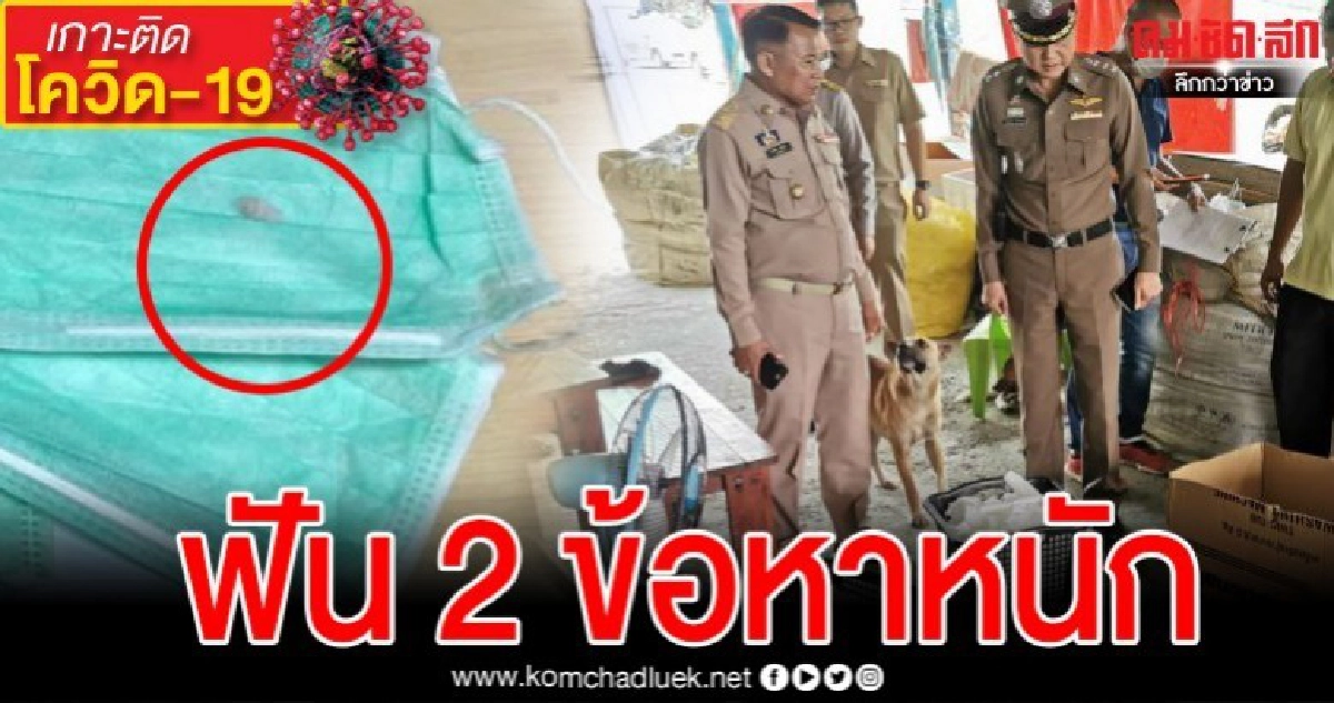 โดนแล้ว 2 ข้อหาหนัก แม่ค้าหน้าเลือด สวมรอยขายหน้ากากมือสอง 