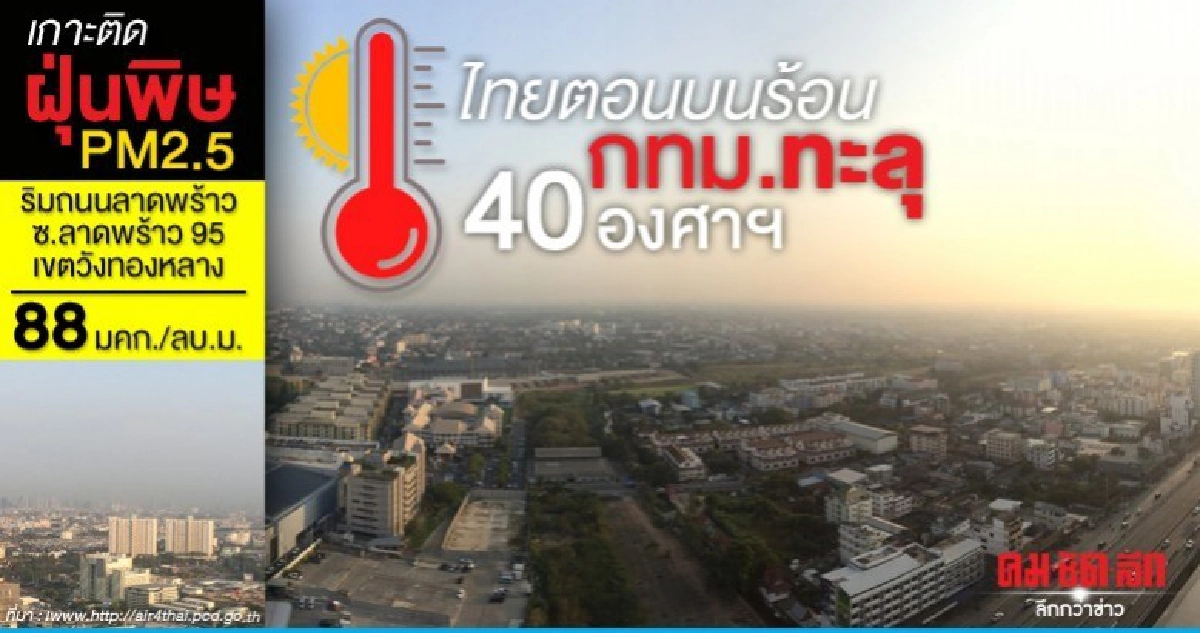 ไทยตอนบนร้อนระอุ 41 องศาฯ ไทยตอนบนร้อนระอุ 41 องศาฯ