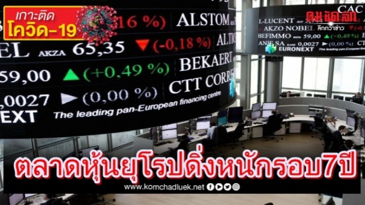 ตลาดหุ้นยุโรปดิ่งหนักรอบ7 ปี