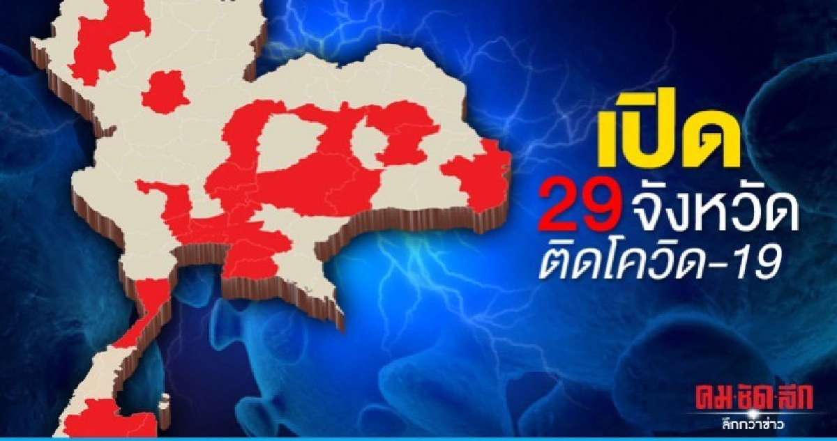 เปิด 'แผนที่ผู้ป่วยโควิด-19' 29 จังหวัด
