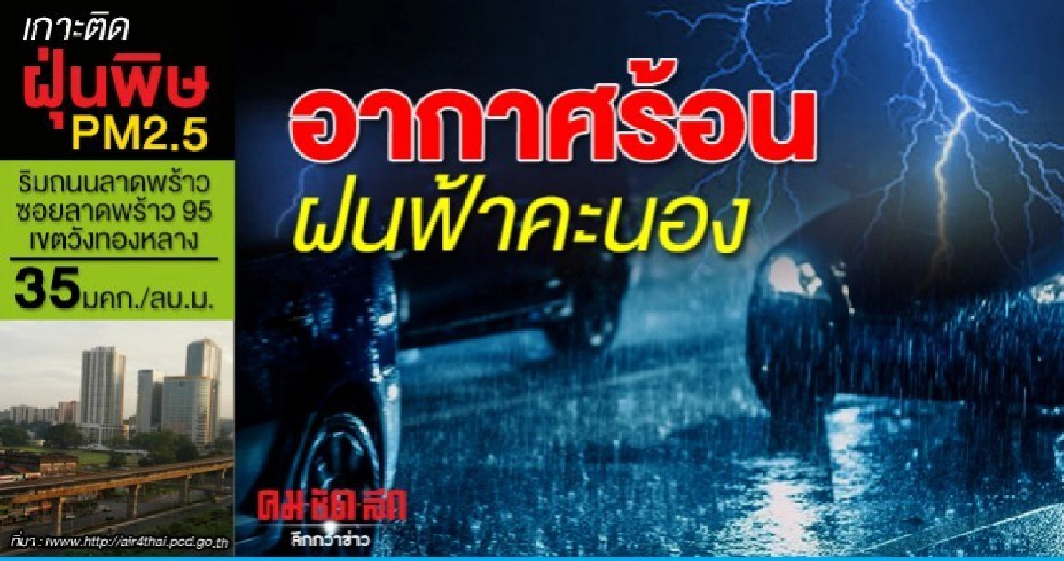 ทั่วไทยอากาศร้อน-ร้อนจัด ภาคอีสานมีฝนฟ้าคะนองร้อยละ 30 ทั่วไทยอากาศร้อน-ร้อนจัด ภาคอีสานมีฝนฟ้าคะนองร้อยละ 30